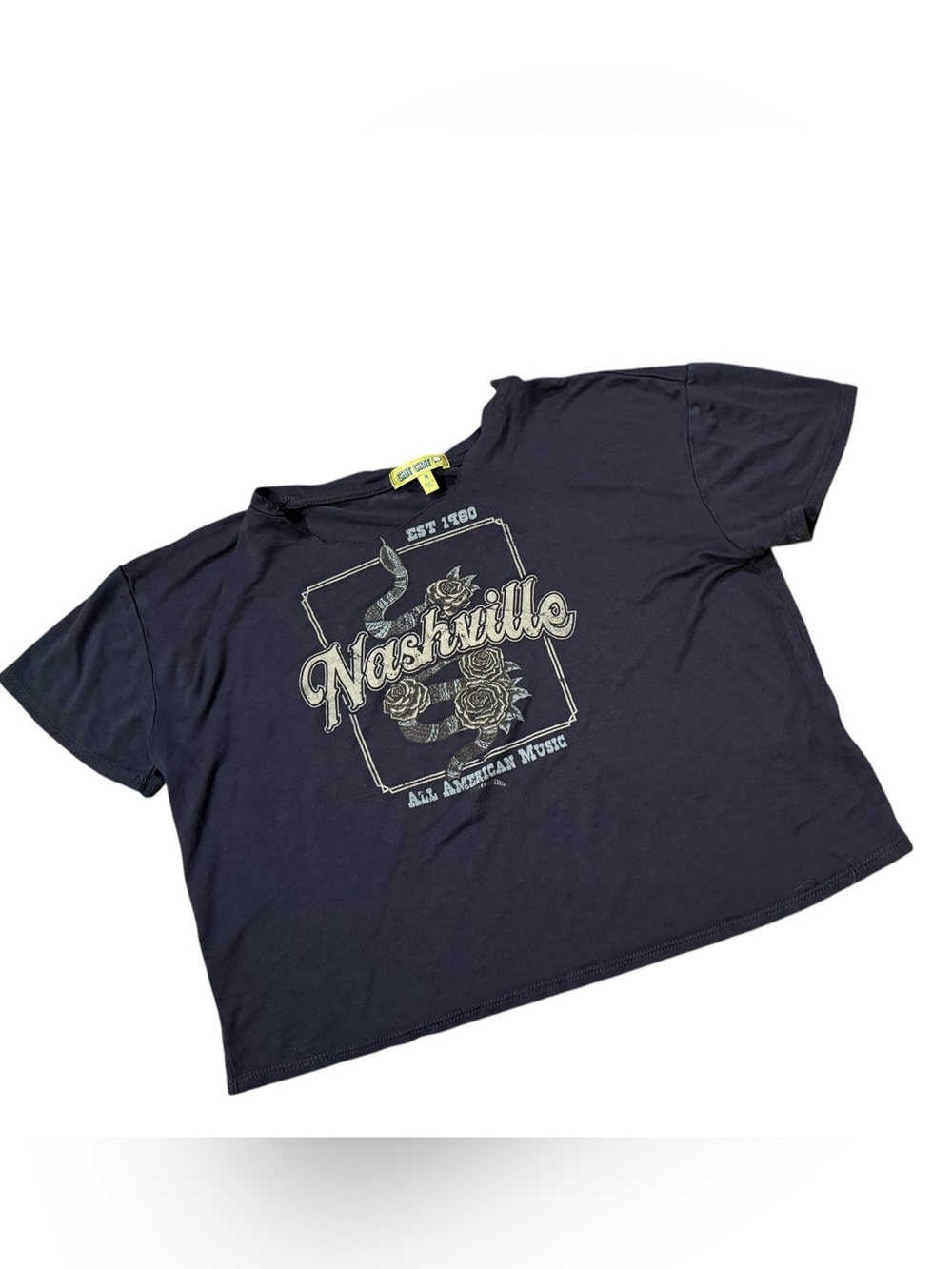 Nashville All American Music Cut Up Crop Top Size Medium
